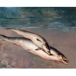 GUIDO CAPROTTI (Monza, Italy, 1887 - Avila, 1966)."Salmon", 1944. Oil on canvas. Signed and dated in