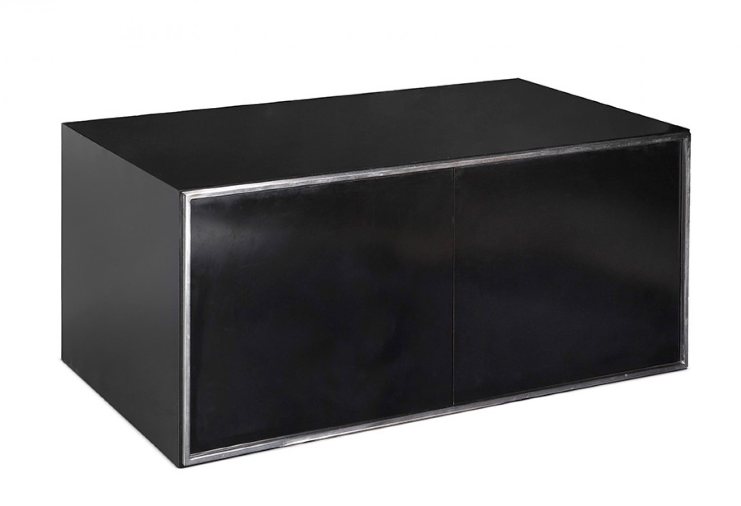 WILLY RIZZO (Naples, 1928-Paris ,2013).Sideboard. Italy, 1970s.Black laminated wood and chromed - Image 2 of 4