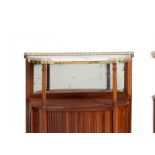 Pair of sideboards Directory. France, late 18th century.Mahogany wood and gilt metal applications.