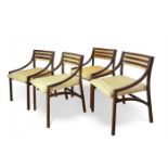 ICO PARISI (1916, Palermo-1996, Como, Lombardy) by CASSINA.Set of 4 chairs model 110, 1961.