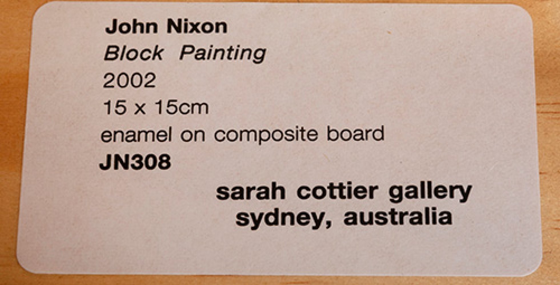 JOHN NIXON (Sydney, 1949-2020)."Block painting, 1998, 1999 and 2002.Set of four enamel paintings - Image 2 of 4