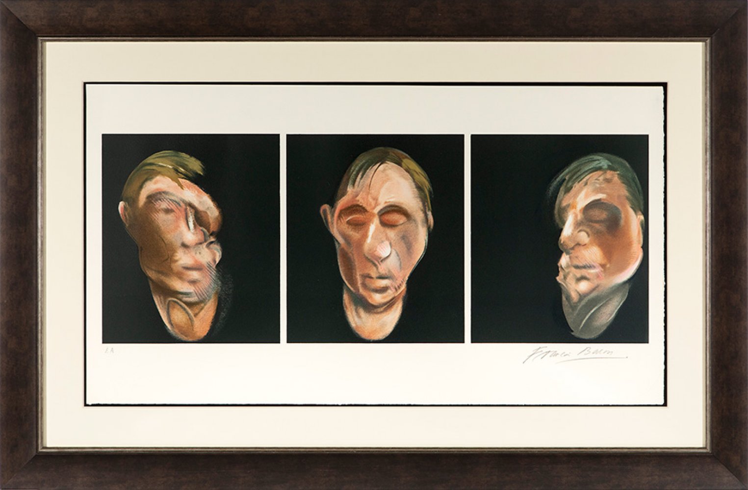 FRANCIS BACON (Dublin, 1909- Madrid, 1992)."Three studies for a self-portrait".Lithograph on - Image 7 of 7