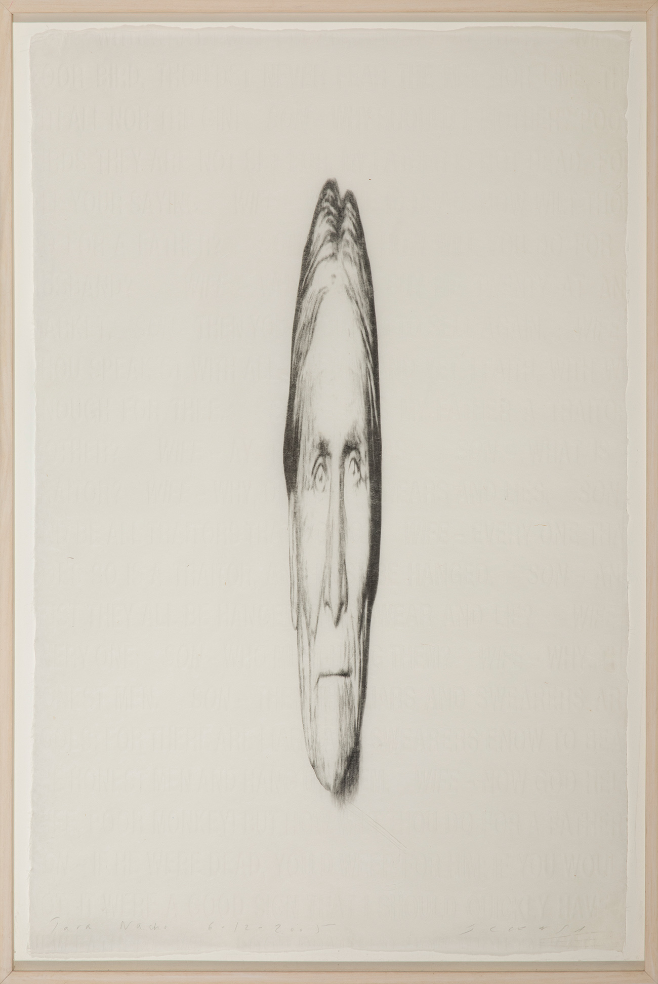 JAUME PLENSA (Barcelona, 1955)."Anonim I", 2005-Lithography and etching on Kôzo paper (20gr). Copy - Image 5 of 5