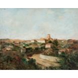 RAMÓN CAPMANY MONTANER (Canet de Mar, 1899 - Barcelona, 1992)."Rural landscape".Oil on canvas.Signed