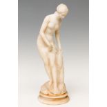 Statue of Venus; after models by ETIENNE-MAURICE FALCONET (Paris, 1716-1791).Alabaster.Presents