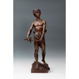 FRANÇOIS-RAOUL LARCHE (France, 1860-1912)."Vingt ans", ca.1900.Bronze sculpture.Signed on the base.