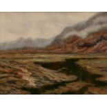 NICOLAU RAURICH Y PETRE (Barcelona, 1871 - 1945)."Marsh of Nemi".Oil on panel.Signed in the lower