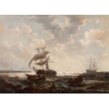 English school; 19th century."Navy".Oil on canvas.It has a period frame with damages.Measurements: