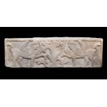 Funerary stele from southern Arabia, ca. 5th-3rd century BC.Limestone.In good condition.