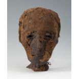 Head of a female mummy. Ancient Egypt, New Kingdom, 18th Dynasty, ca. 1550-1069 BC.Organic