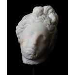 Bust of the goddess Venus; Rome, circa 100-200 AD.Marble.Slight damage to the nose and cheek.It