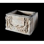 Funerary urn; Rome, 1st century AD.Marble.Good state of preservation.Provenance: Leo Biaggi de