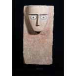 South Arabian funerary stele, ca. 3rd-1st century BCLimestone.In good condition, traces of