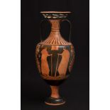 Amphora attributed to the painter from Wolfenbüttel. Ancient Greece, ca. 350-325 BC.Ceramic with red