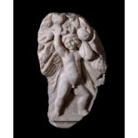 Sarcophagus fragment; Rome, 2nd-3rd century AD.Marble.Provenance: private collection, New York.