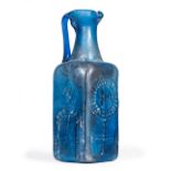 Byzantine-Paleo-Christian libation jug, 4th-6th century AD.Blue glass.In good condition.
