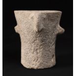 Ritual support representing a divinity. Mesopotamia, Chalcolithic period, around 3000 BC.Stone.In