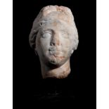 Head of Aphrodite. Ancient Rome, ca. 2nd century ADMarble.In good condition.Provenance: German