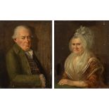 French school, end of the 18th century."Portrait of a lady and a gentleman.Oil on canvas.The male