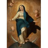 Spanish school of the last third of the 18th century."Immaculate Conception".Oil on canvas. Re-