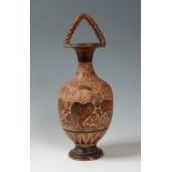 Amphora following Corinthian models, 20th century.Ceramic.Measurements: 33 cm (height); 9 cm (