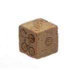 Roman dice, 1st-2nd century AD.Bone.Provenance: Private collection, Paris, France.In good condition.