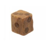 Roman dice, 1st-2nd century AD.Bone.Provenance: Private collection, Paris, France.In good condition.