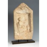 Funerary stele. Rome, 2nd-3rd century AD.Marble.Provenance: former private collection in the south