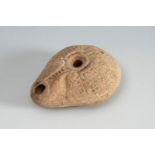 Roman Lucerne of the frog type. Roman culture, 3rd-6th century AD.Terracotta.Provenance. Private