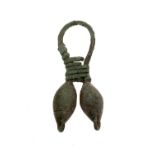 Pendant. Celtiberian culture, 5th-1st centuries BC.Bronze.Provenance: Private collection of the