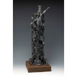 AMADEO GABINO (Valencia, 1922 - Madrid, 2004).Untitled.Iron sculpture.Signed on the base.Size: 47
