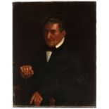 Spanish school of the second half of the 19th century."Portrait of a gentleman.Oil on canvas.It