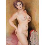 JOSEP DE TOGORES LLACH (Cerdanyola del Vallès, 1893 - Barcelona, 1970)."Female nude".Oil on canvas.