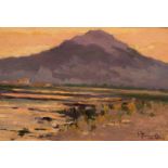 JOAQUIM TERRUELLA MATILLA (Barcelona, 1891 - 1957). "Mountain landscape".Oil on canvas.Signed in the