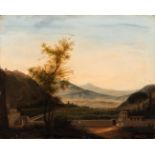 French School; mid-19th century."Landscape.Oil on canvas.Presents signature and frame of epoch.