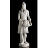 JOAN REBULL (Reus, 1899 - Barcelona, 1981)."La Pubilla". 1965.Carrara marble.Signed on the side.He