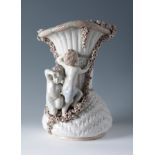 Jugendstil tabletop vase, AMPHORA IMPERIAL TURN. Austria, ca. 1910.Enamelled porcelain.An ornamental