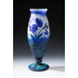 DAUM. Nancy, France, ca.1900.Art Nouveau vase.Acid-etched cameo glass.Daum-Nancy Art Nouveau vase,