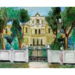 CARLES NADAL FARRERAS (Paris, 1917 - Sitges, Barcelona, 1998)."Grand maison", 1983.Oil on canvas.