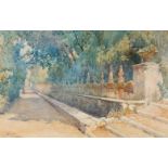 JOSÉ VILLEGAS CORDERO (Seville, 1848 - Madrid, 1921)."Villa d' Este, the 1000 fountains (Rome)".