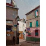 GENARO LAHUERTA (Valencia, 1905-1985)."Paris Street" 1960.Oil on canvas.Signed and dated in the