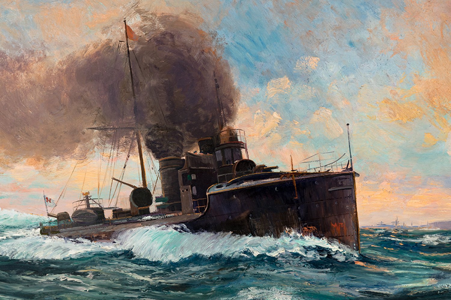 FRANCISCO HERNÁNDEZ MONJÓ (Mahón, Menorca, 1862 - Barcelona, 1937)."Naval scene".Oil on canvas.It - Image 3 of 6