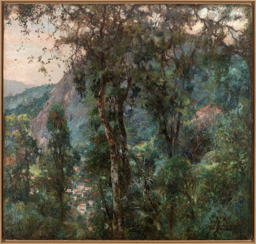 LUIS GRANER ARRUFÍ (Barcelona, 1863 - 1929)."Forest", 1920.Oil on canvas adhered to panel.Signed and - Image 2 of 5