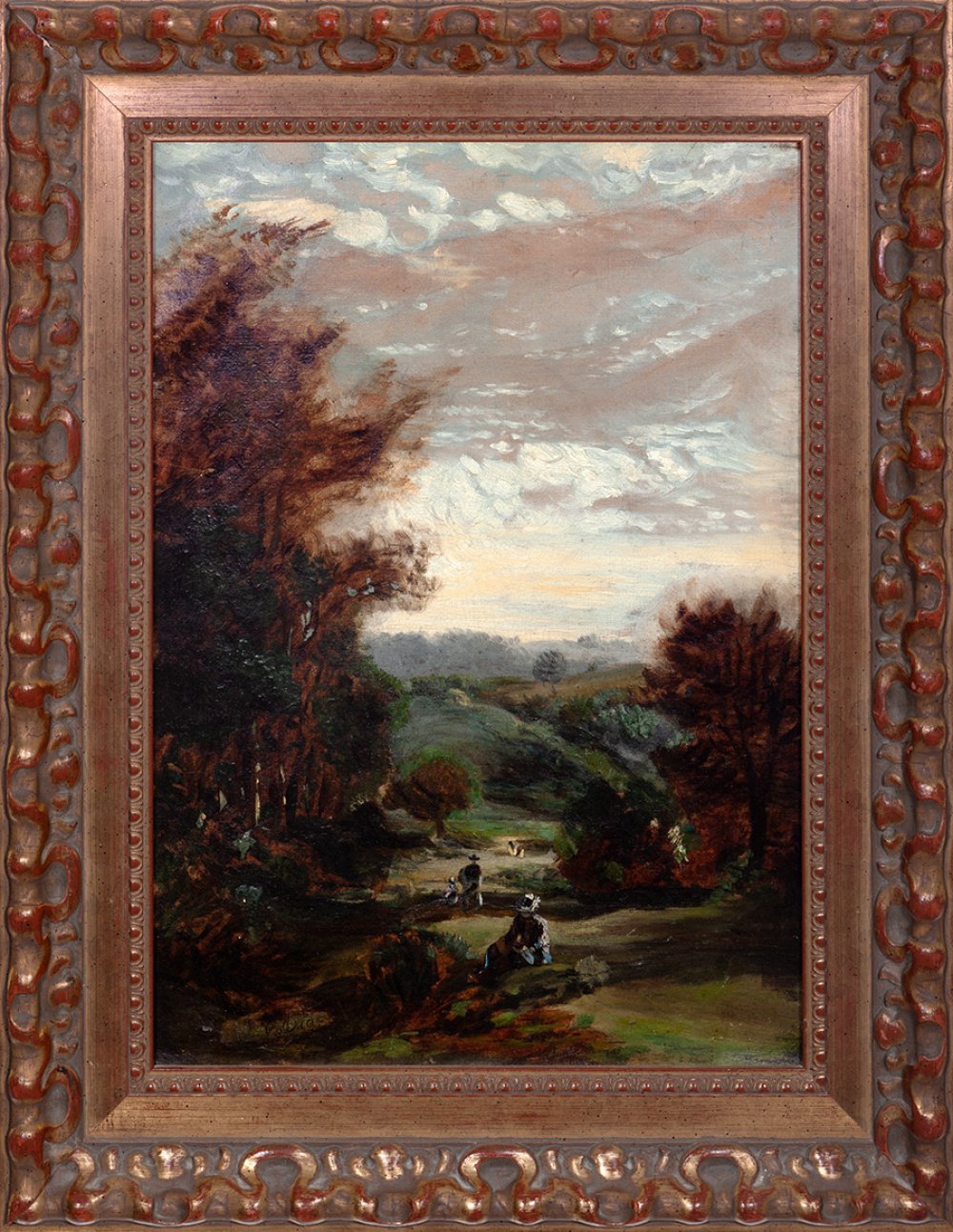 NARCISSE-VIRGILE DÍAZ DE LA PEÑA (Bordeaux, 1808- Menton, 1876)."Romantic landscape".Oil on canvas. - Image 3 of 5