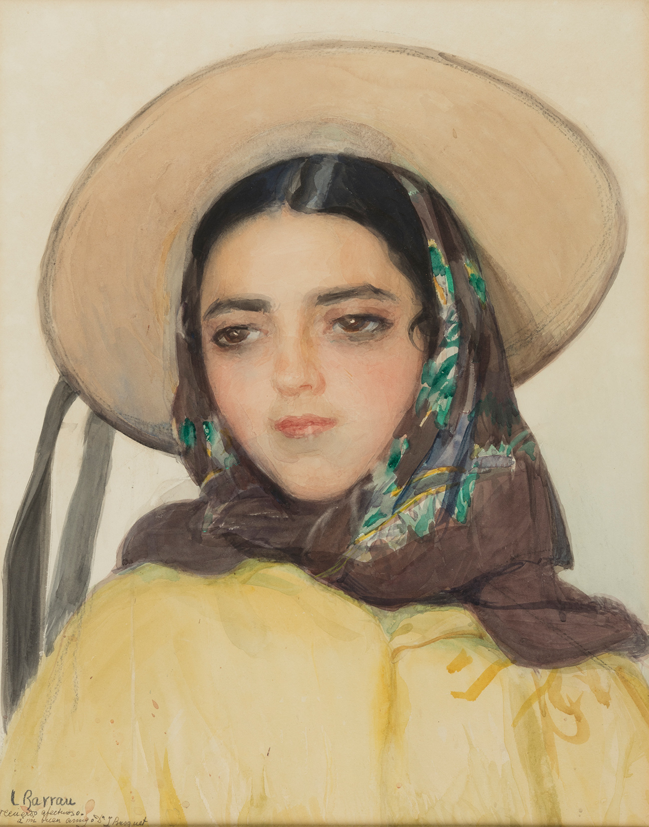 LAUREANO BARRAU BUÑOL (Barcelona, 1864 - Santa Eulària des Riu, Ibiza, 1957). "Noia Eivissenca"