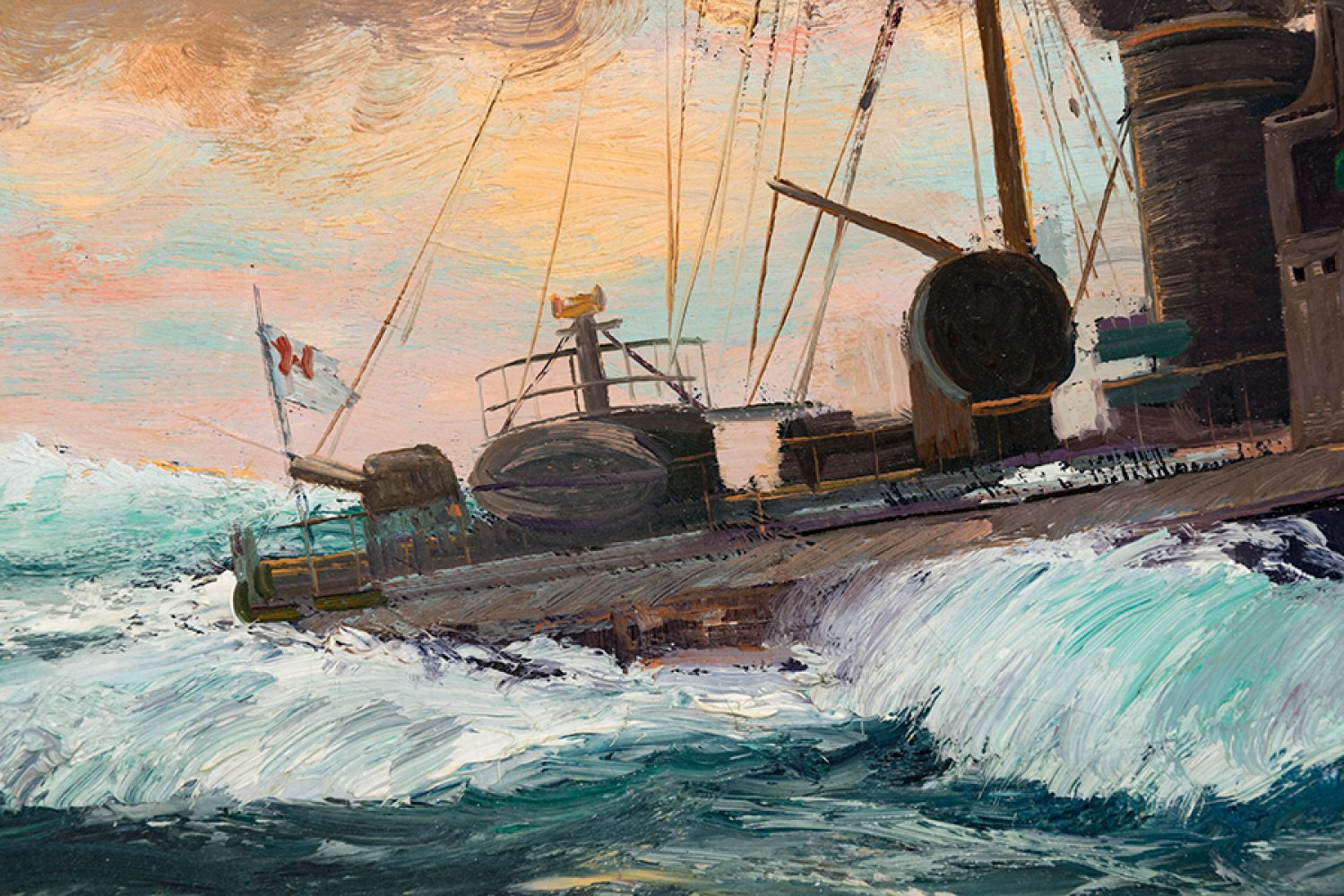 FRANCISCO HERNÁNDEZ MONJÓ (Mahón, Menorca, 1862 - Barcelona, 1937)."Naval scene".Oil on canvas.It - Image 5 of 6