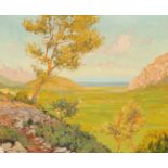 JOAQUIM TERRUELLA MATILLA (Barcelona, 1891 - 1957)."Landscape" 1918.Oil on canvas.Signed and dated