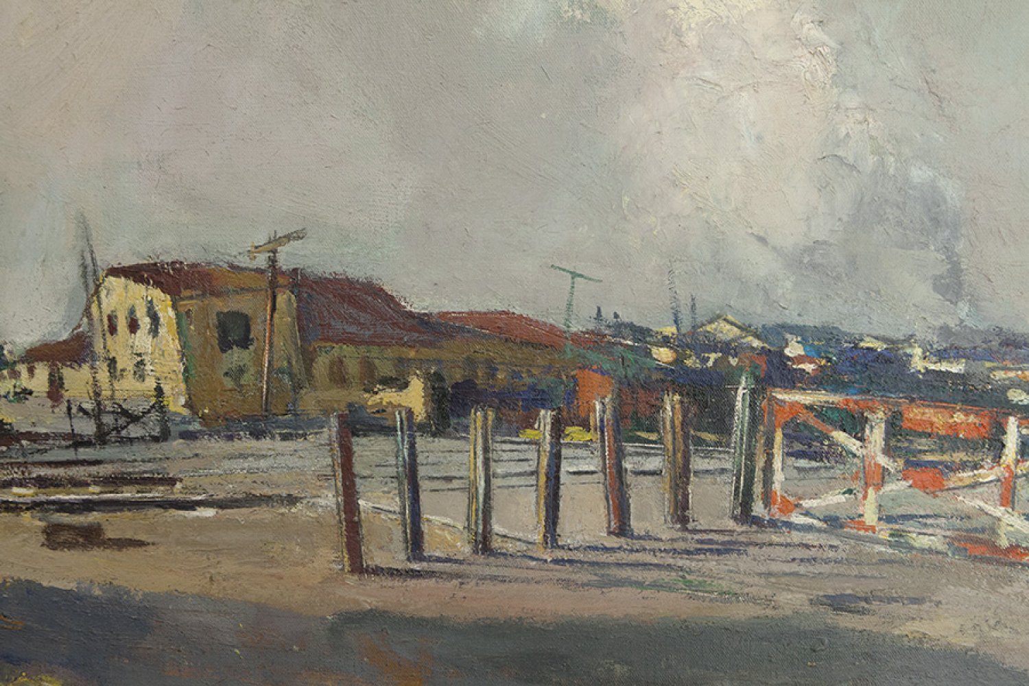 JUAN BAUTISTA PORCAR RIPOLLÉS, (Castellón de la Plana, Castellón, 1889 - 1974)."Dockers".Oil on - Image 3 of 7