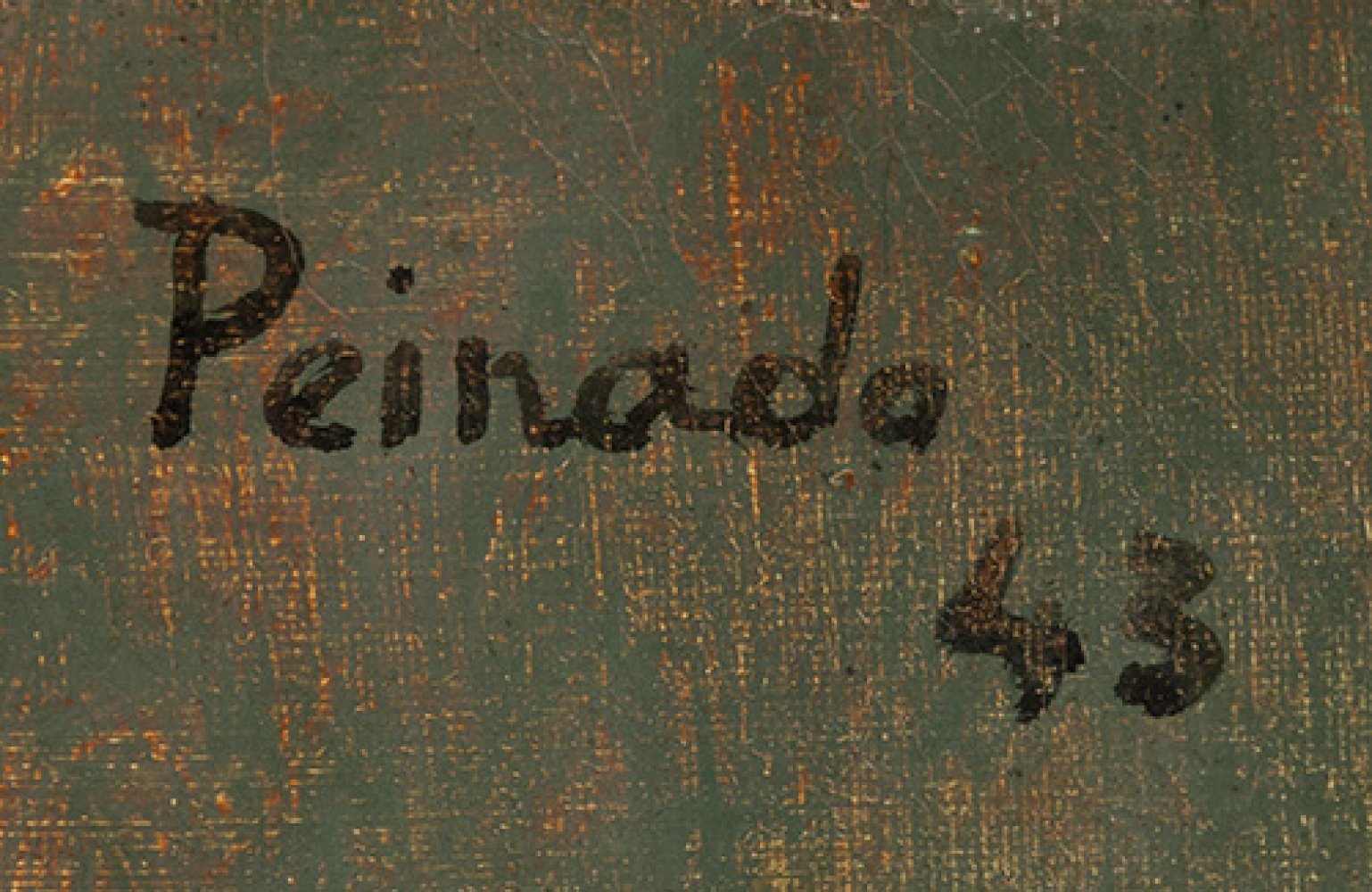 JOAQUÍN PEINADO (Ronda, Malaga, 1898 - Paris, 1975)."Composition with a Pipe", 1943.Oil on canvas. - Image 3 of 5