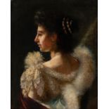 European school; late 19th century."Portrait of a lady.Oil on canvas.It presents restorations.